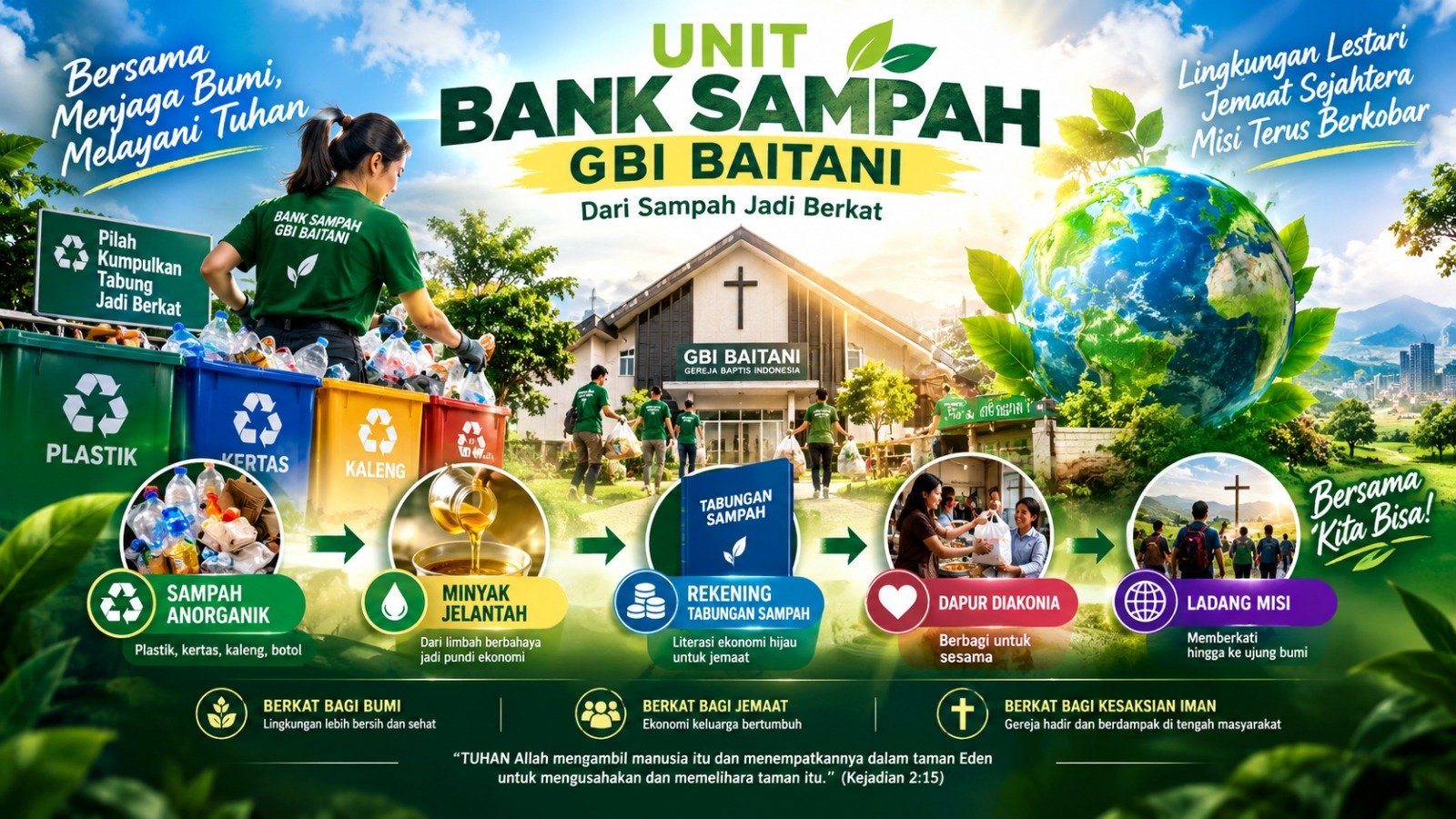 Dari Tong Sampah ke Takhta Anugerah: Ketika Gereja Bertobat dari Bumi yang Dirusak Menuju Bumi yang Dirawat